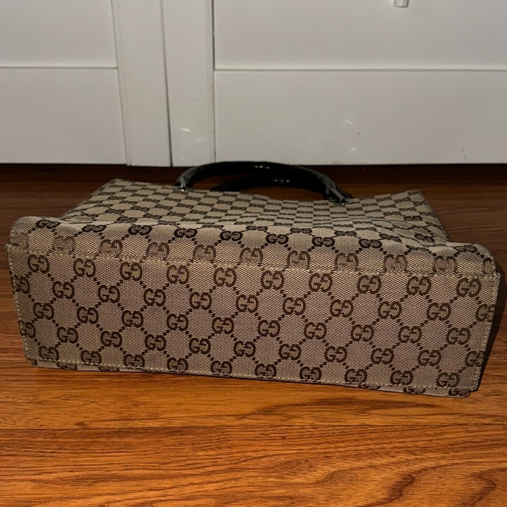 AUTHENTIC GUCCI Vintage GG Canvas Bamboo Tote (Tom Ford Era) 2way rare🎍 - Picture 13 of 13